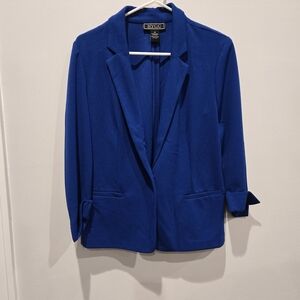 New York & Company Women's Royal Blue Open Front Blazer